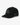 Angled front view of the TravisMathew Golden Horizon hat in Black, showing its curved brim, palm embroidery and side branding.