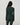 Back view of the Vuori Halo cardigan in Hemlock Heather, showing its fitted silhouette and high-hip hem