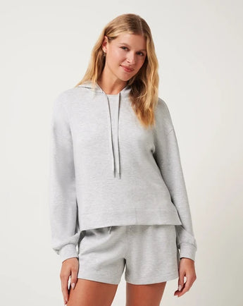 TravisMathew Skyloft Soft Hoodie - Heather Light Grey