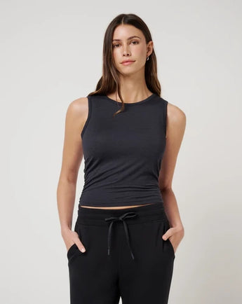TravisMathew Skyline Jersey Tank - Heather Black