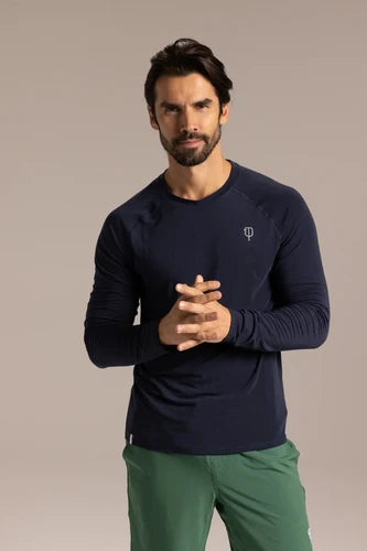 J. Pritchard Men's Long Sleeve Tee - 5.0 - Nautical Navy