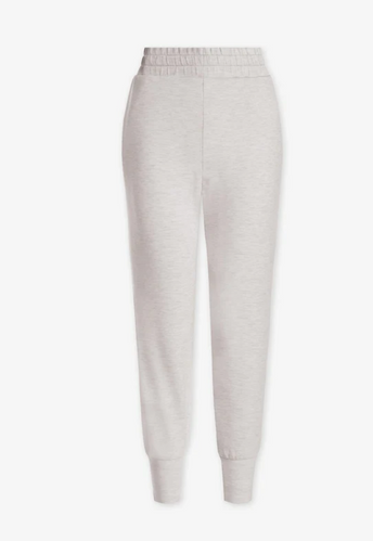 Varley The Slim Cuff Pant 27.5 - Ivory Marl Fleck