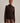 Varley Karo Half Zip Hooded Sweat in Coffee Bean, showing its zipped neckline, raglan sleeves and relaxed fit