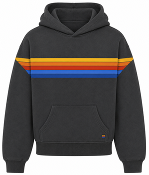Aviator Nation 5 Stripe Pullover Hoodie Relaxed