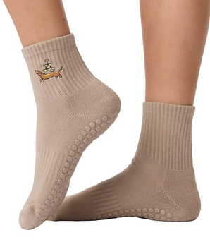 Souls. Champagne Pup Grip Socks