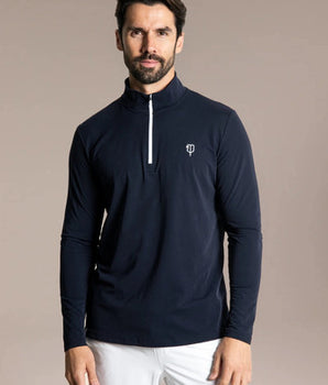 J. Pritchard Men's Regatta 1/4 Zip - Bainbridge Blue